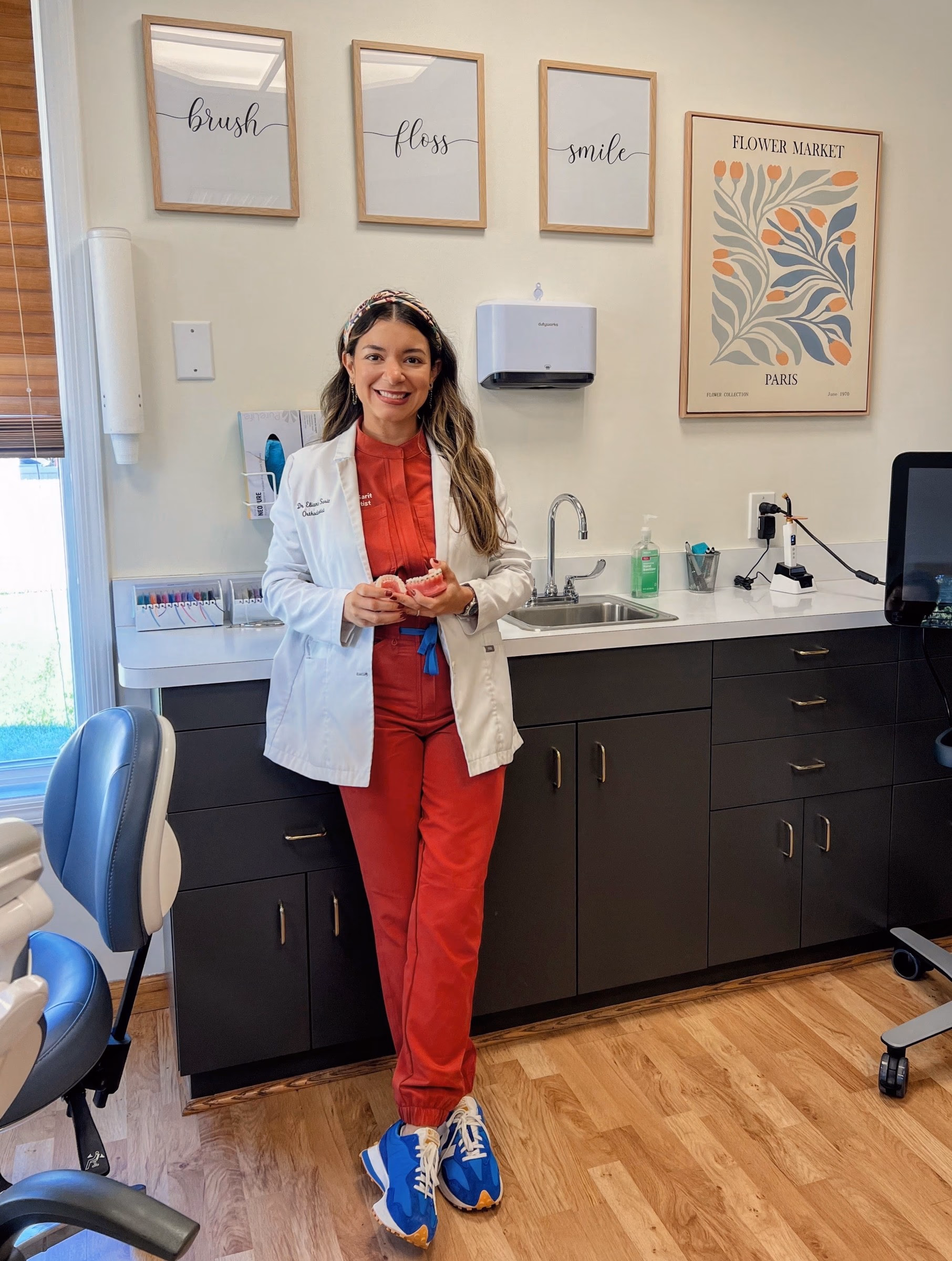 Dr. Eliana Sarit in a treatment room at Linea Orthodontics